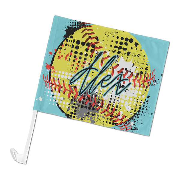 Custom Softball Car Flag - Large (Personalized)