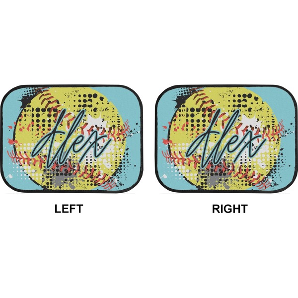 Softball Car Floor Mats (Back Seat) (Approval)