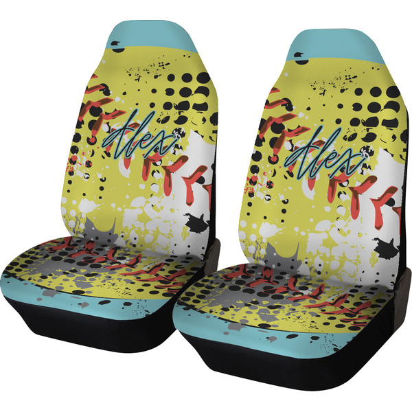 Custom Softball Car Seat Covers (Set of Two) (Personalized)