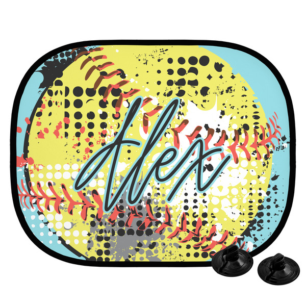 Custom Softball Car Side Window Sun Shade (Personalized)