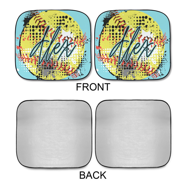 Softball Car Sun Shades - APPROVAL