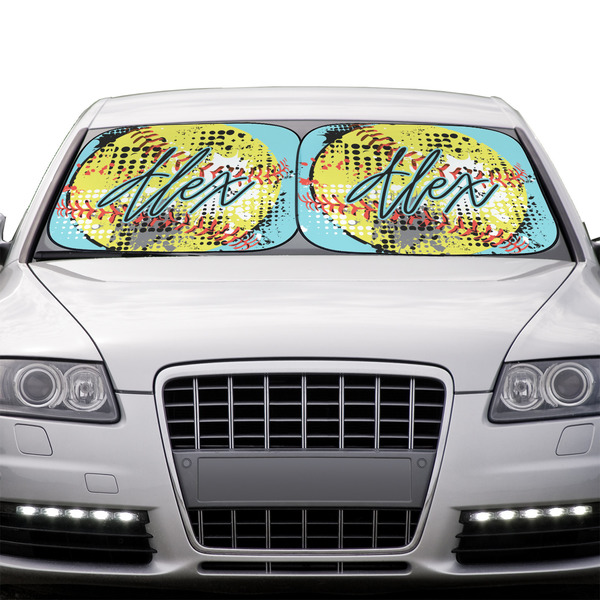Softball Car Sun Shades - IN CONTEXT