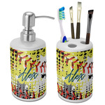 Softball Ceramic Bathroom Accessories Set (Personalized)