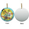 Softball Ceramic Flat Ornament - Circle Front & Back (APPROVAL)