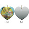 Softball Ceramic Flat Ornament - Heart Front & Back (APPROVAL)
