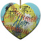 Softball Heart Ceramic Ornament w/ Name or Text