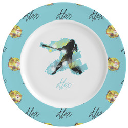 Softball Ceramic Dinner Plates (Set of 4) (Personalized)