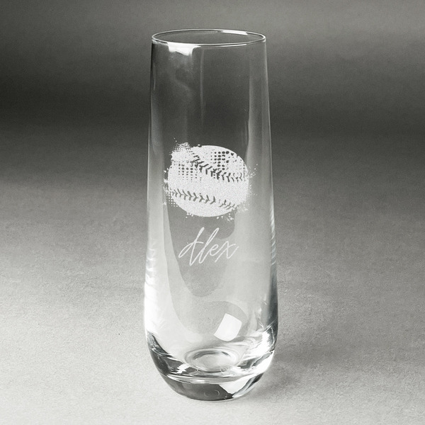 Softball Champagne Flute - Single - Approved