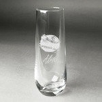 Softball Champagne Flute - Stemless Engraved (Personalized)