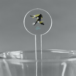 Softball 5.5" Round Plastic Stir Sticks - Clear (Personalized)