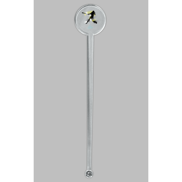 Softball Clear Plastic 7" Stir Stick - Round - Single Stick