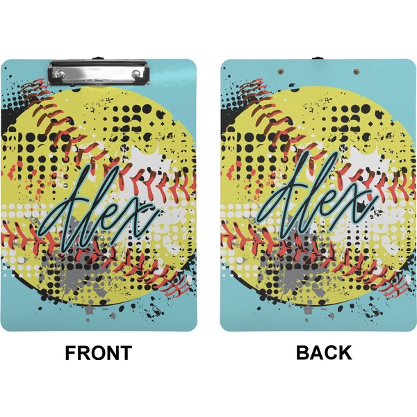 Softball Clipboard (Letter) (Front + Back)