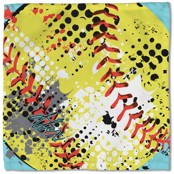 Softball Cloth Napkins - Personalized Lunch (Single Full Open)
