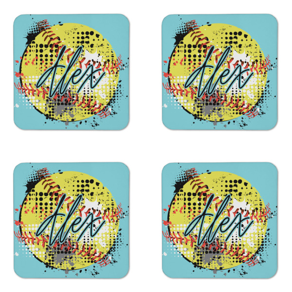 Softball Coaster Set - APPROVAL