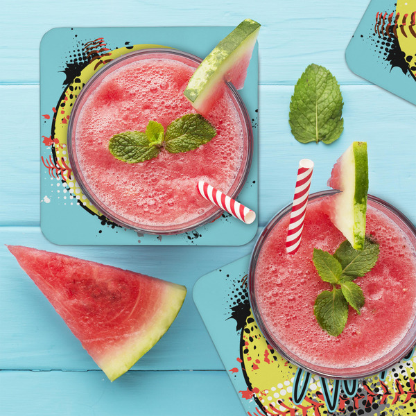 Softball Coaster Set - LIFESTYLE