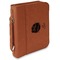 Softball Cognac Leatherette Bible Covers with Handle & Zipper - Main