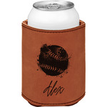 Softball Leatherette Can Sleeve - Double Sided (Personalized)