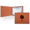 Softball Cognac Leatherette Diploma / Certificate Holders - Front only - Main