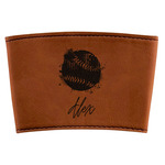 Softball Leatherette Cup Sleeve (Personalized)