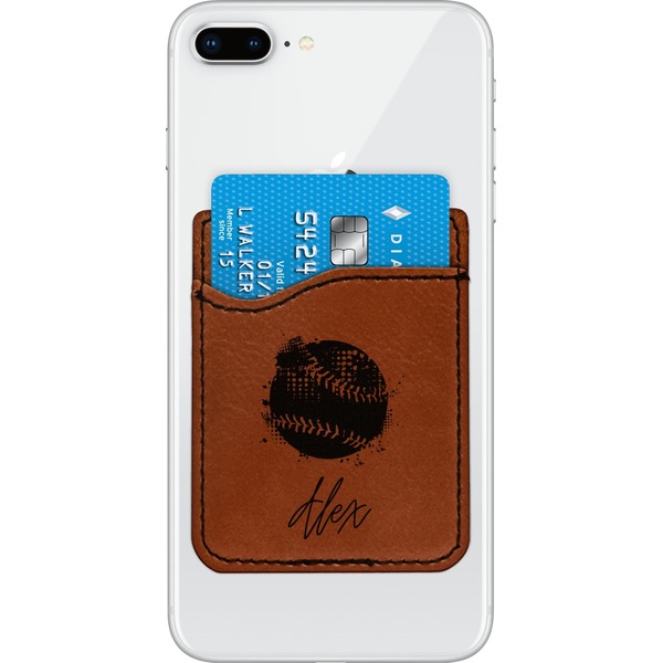 Custom Softball Leatherette Phone Wallet (Personalized)