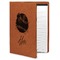 Softball Cognac Leatherette Portfolios with Notepad - Large - Main