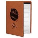 Softball Leatherette Portfolio with Notepad - Small - Double Sided (Personalized)