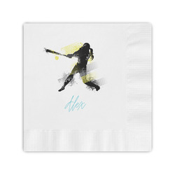 Softball Coined Cocktail Napkins (Personalized)
