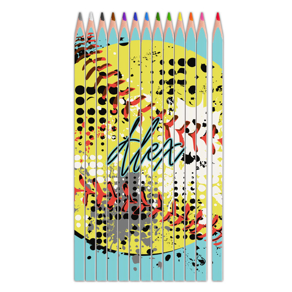 Custom Softball Colored Pencils (Personalized)