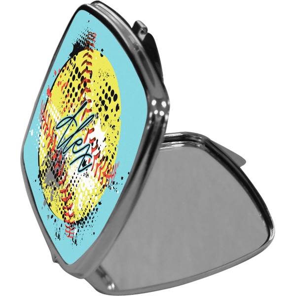 Softball Compact Mirror (Side View)