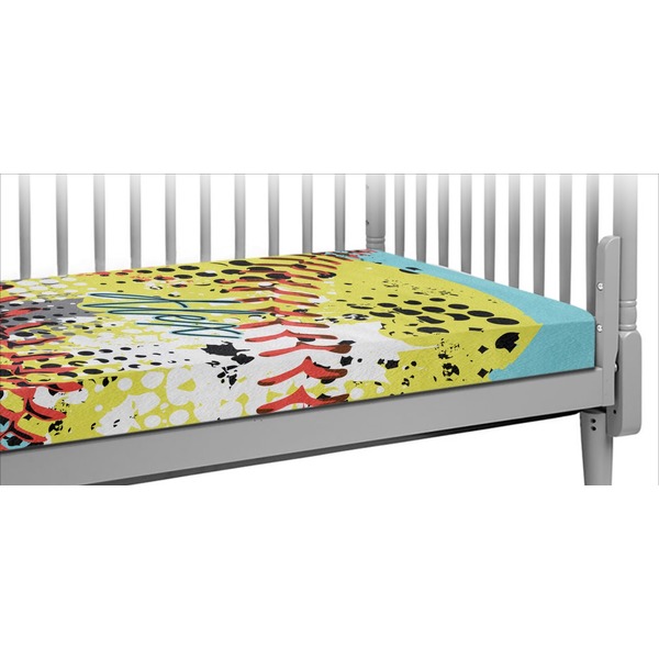 Custom Softball Crib Fitted Sheet (Personalized)