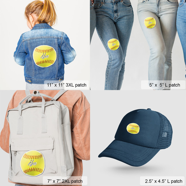 Softball Custom Shape Iron On Patches - LIFESTYLE