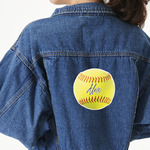 Softball Twill Iron On Patch - Custom Shape - X-Large (Personalized)
