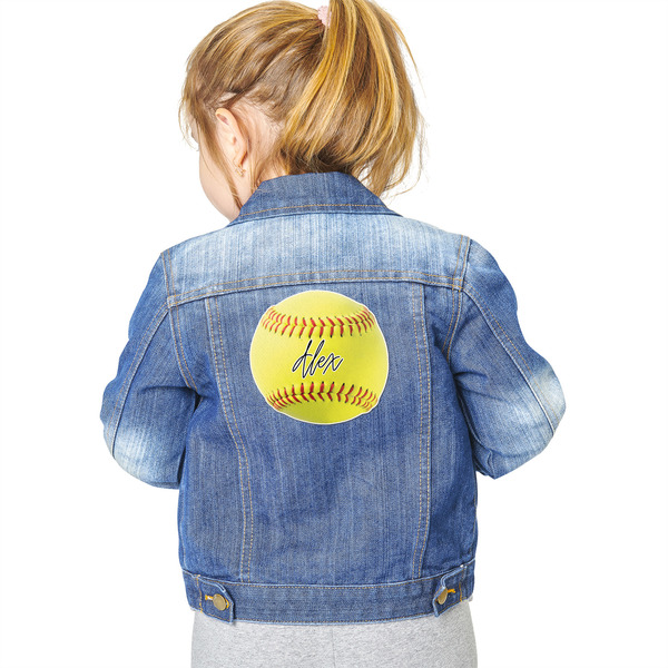 Softball Custom Shape Iron On Patches - XXL - Single - Approval