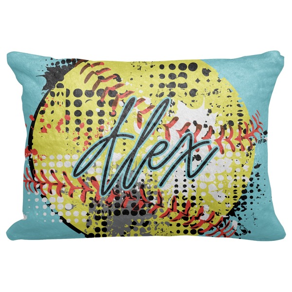 Custom Softball Decorative Baby Pillowcase - 16"x12" (Personalized)