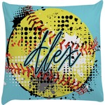Softball Decorative Pillow Case (Personalized)