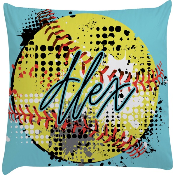 Custom Softball Decorative Pillow Case (Personalized)