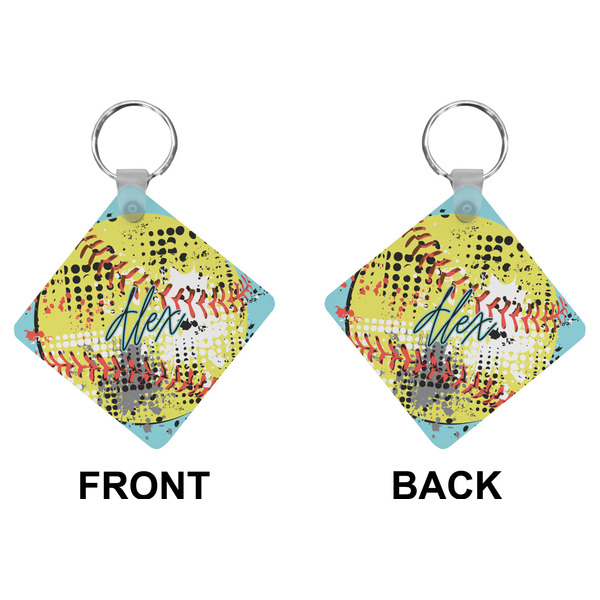 Softball Diamond Keychain (Front + Back)