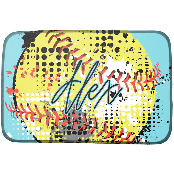 Custom Softball Dish Drying Mat (Personalized)