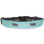 Softball Deluxe Dog Collar - Medium (11.5" to 17.5") (Personalized)