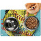 Softball Dog Food Mat - Small LIFESTYLE