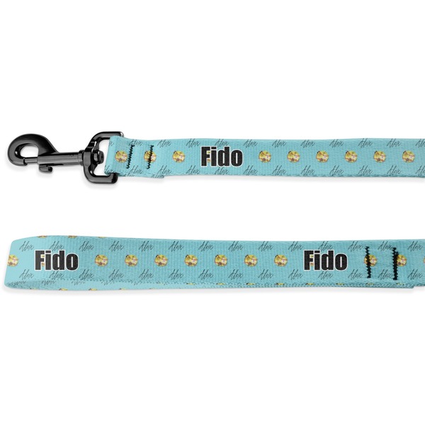 Custom Softball Deluxe Dog Leash - 4 ft (Personalized)