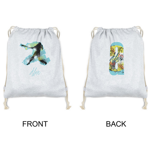 Softball Drawstring Backpacks - Sweatshirt Fleece - Double Sided - APPROVAL