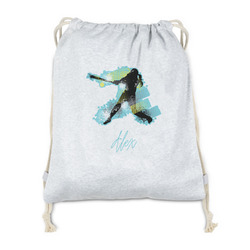 Softball Drawstring Backpack - Sweatshirt Fleece - Double Sided (Personalized)