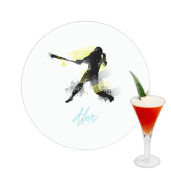 Softball Printed Drink Topper -  2.5" (Personalized)