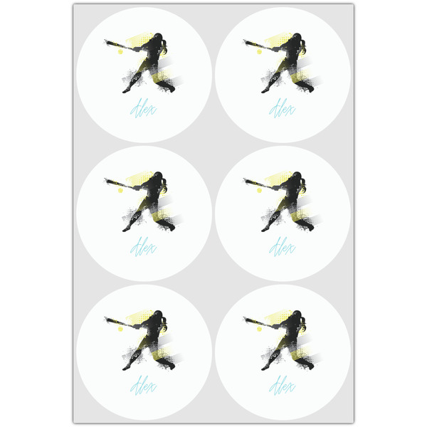 Softball Drink Topper - XLarge - Set of 6