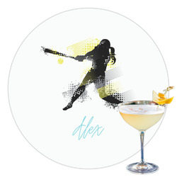 Softball Printed Drink Topper - 3.5" (Personalized)