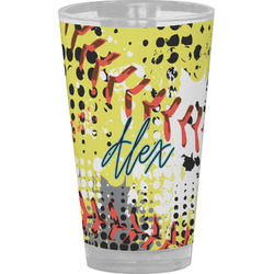 Softball Pint Glass - Full Color (Personalized)