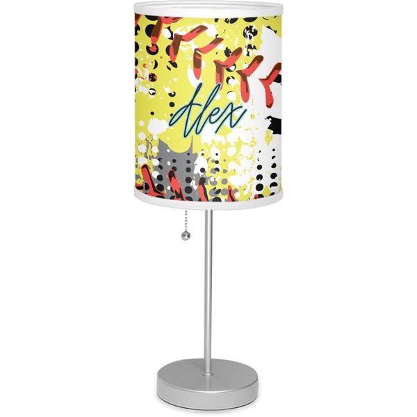 Custom Softball 7" Drum Lamp with Shade Polyester (Personalized)
