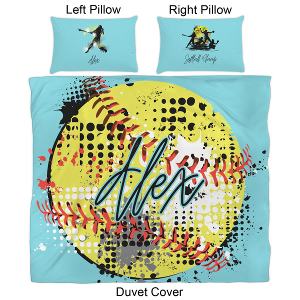 Softball Duvet Cover Set - King - Approval