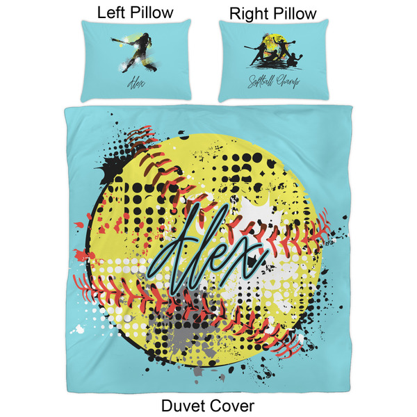 Softball Duvet Cover Set - Queen - Approval